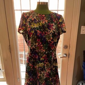 J. Crew Factory Floral Fit & Flare Dress - Size 10